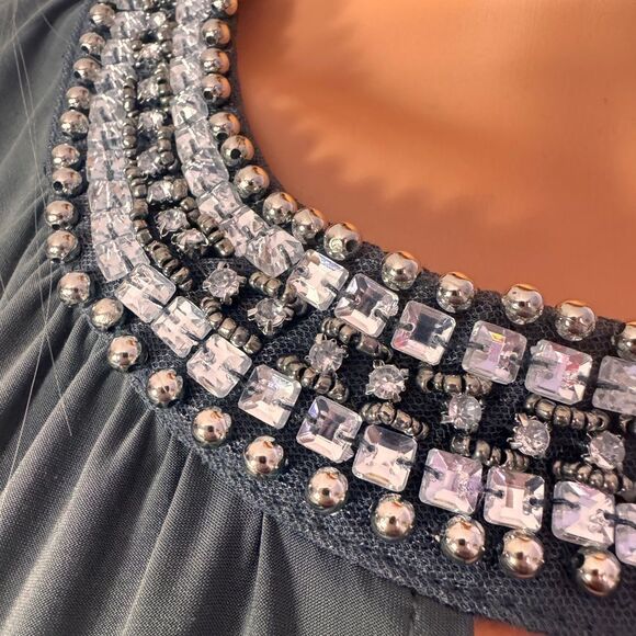 INC International Concepts Charcoal Blouse Pant Jumpsuit - Picture 15 of 16